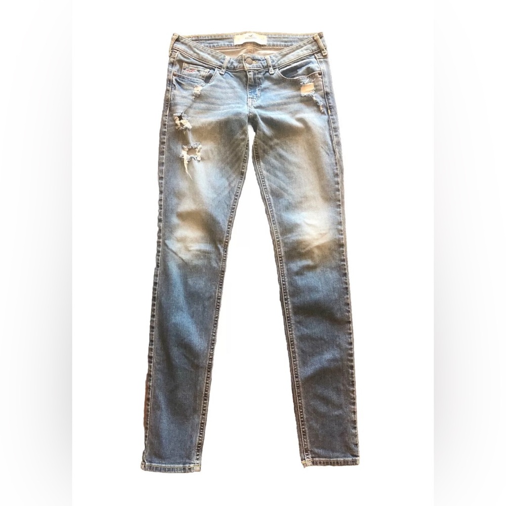 Hollister Skinny Jeans Faded Effect Super Skinny 3R Blue Jeans W 26 L 31